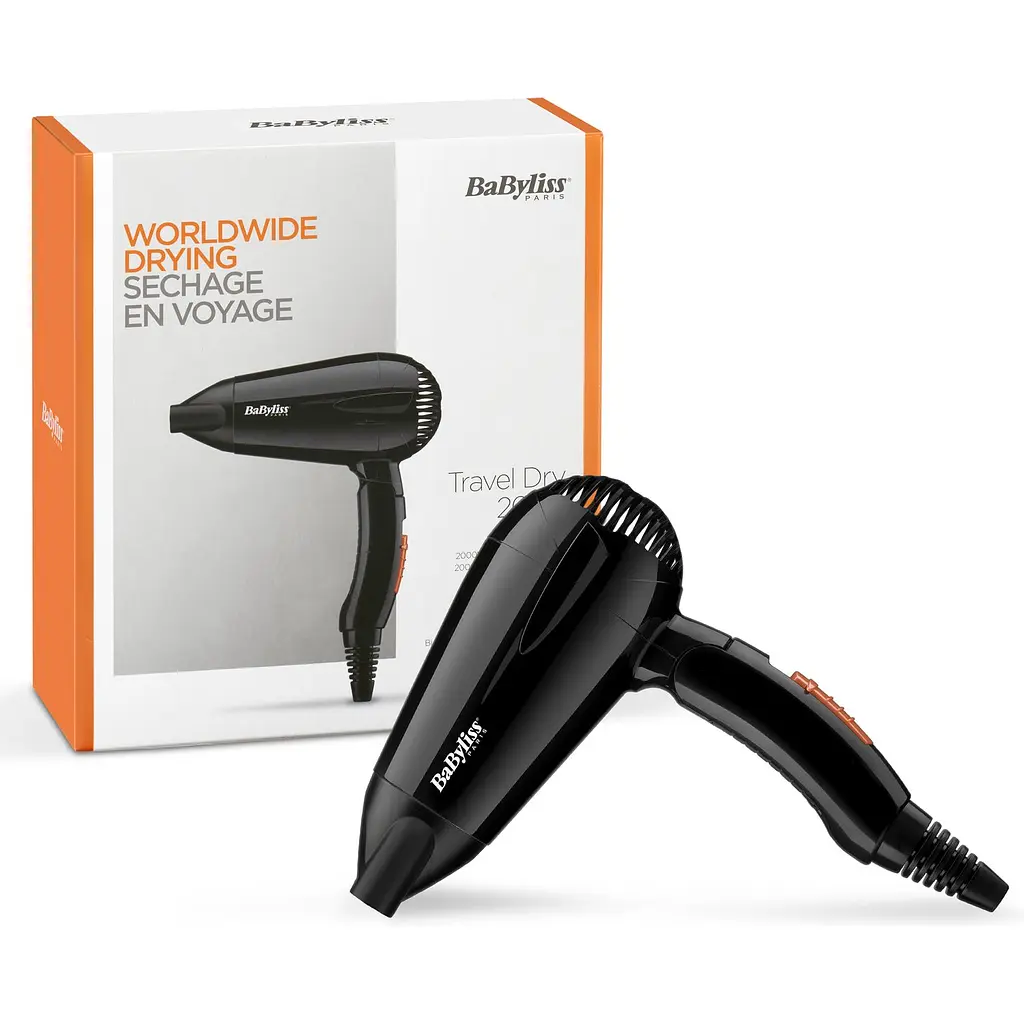 Фен Babyliss Travel Dry 2000 Вт чорний (5344E) - фото 7