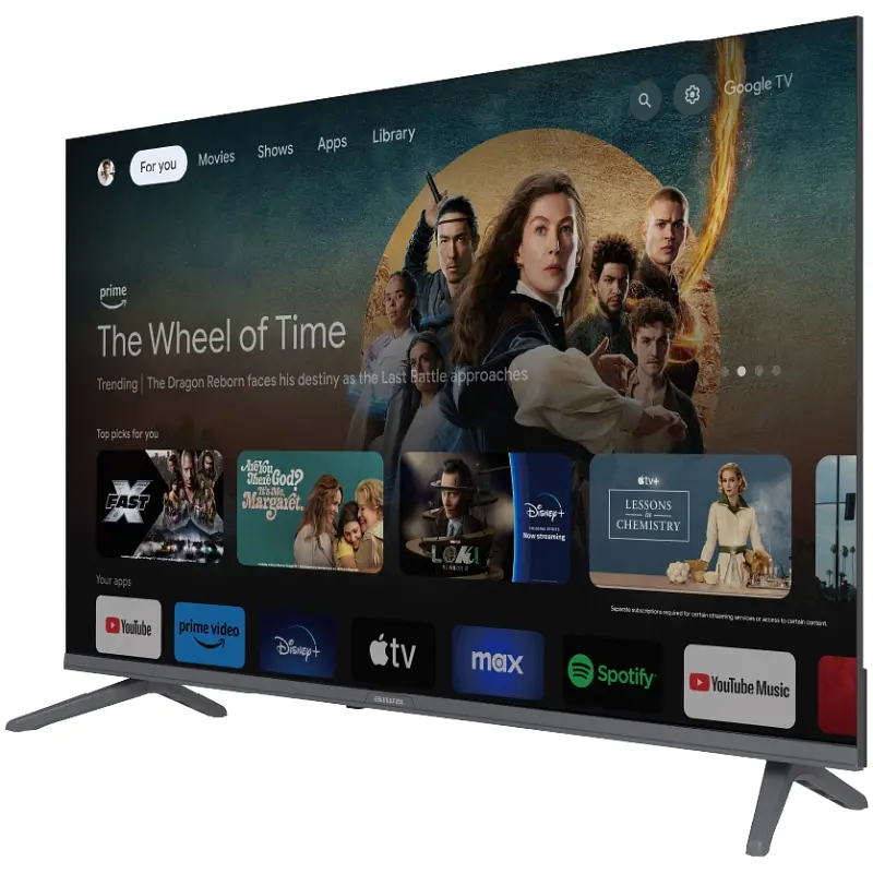 TV 43 Aiwa 43GO70804UHD UHD/DLED/T2/ Google TV//2 x 10W/Dolby Digital/HDMI/Wi-Fi/VESA 200x100/Black - фото 2