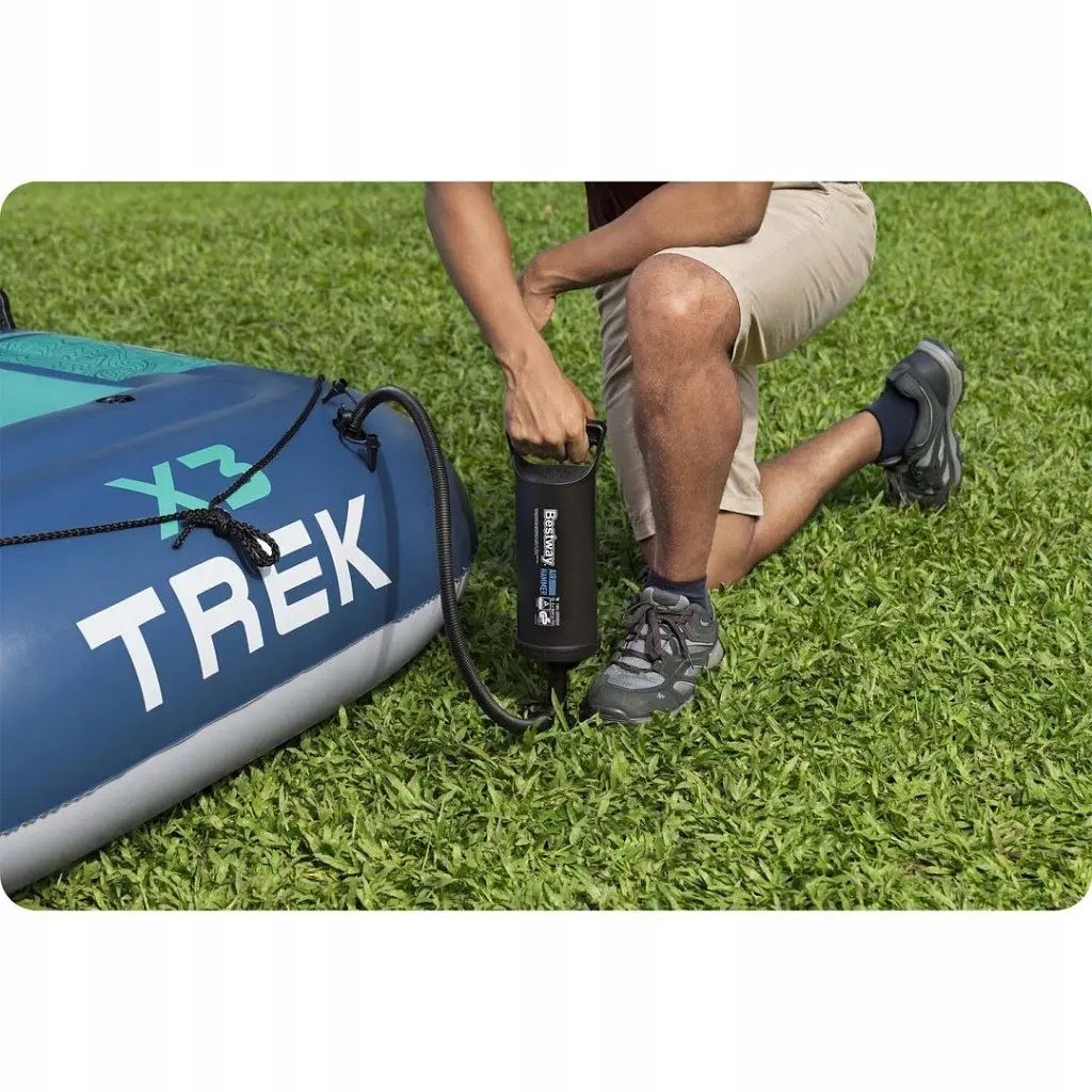 Надувний човен Bestway Hydro-Force Trek X3 61154, 294 × 137 см, 3-місний, для риболовлі та відпочинку, з веслами й насосом, до 360 кг - фото 3
