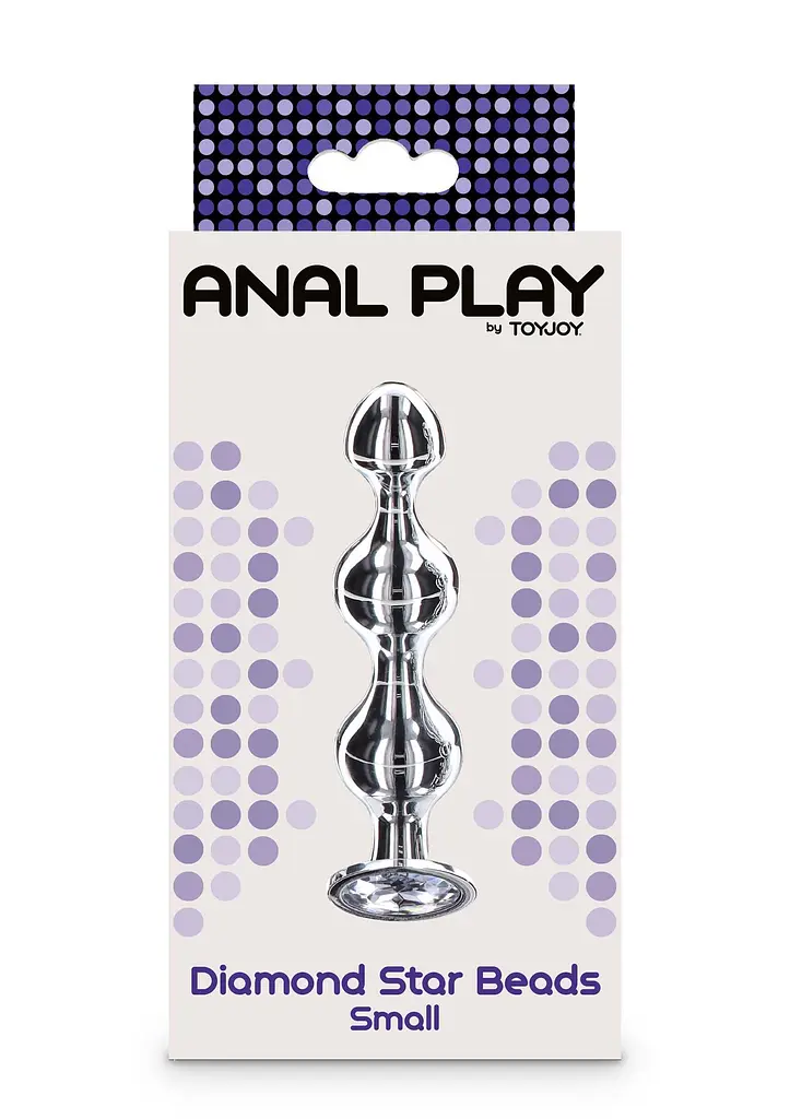 Анальный стимулятор Anal Play Diamond Star Beads S 10.5 см (серебристый) - фото 4