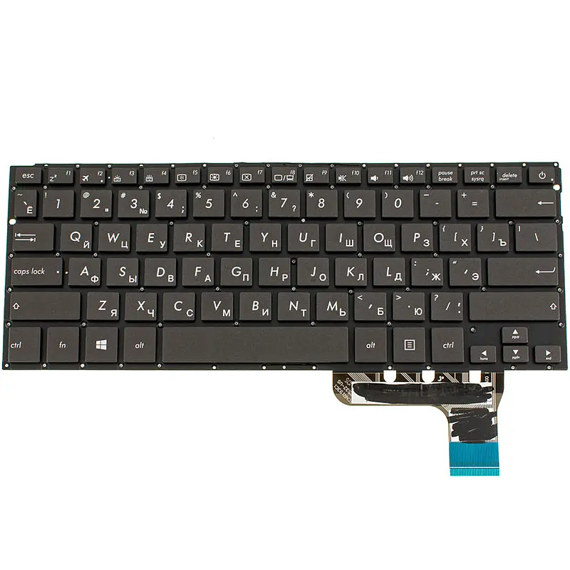 Клавіатура для ноутбука ASUS (UX303LA, UX303LN) rus, black, без фрейма, підсвічування клавіш - фото 2