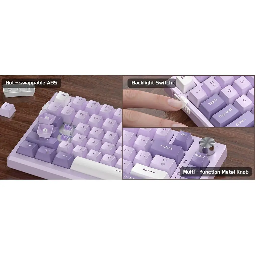 Клавіатура MageGee SKY 81 RGB Violet Switch Violet (6971969727939) [164304] - фото 10