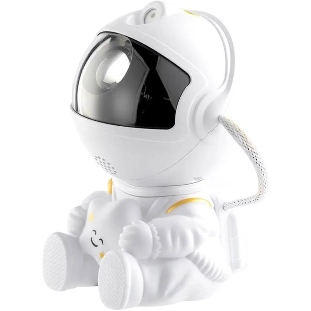Проектор звездного неба Астронавт со звездой Mini White [111482] - фото 2