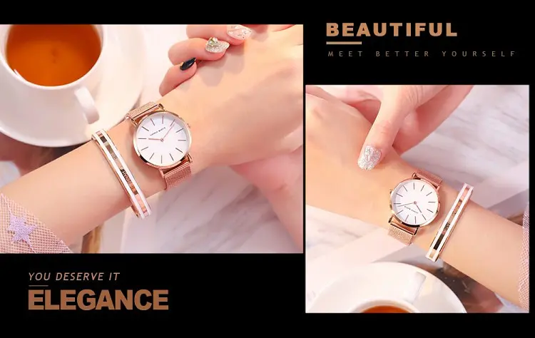 Жіночий годинник Hannah Martin gold+white - фото 2