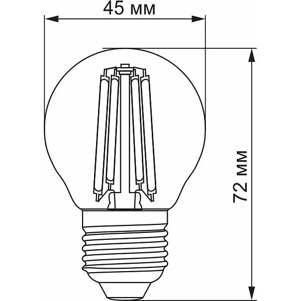 Лампа светодиодная Videx Filament Бронза 4W E27 2200K (VL-G45FA-04272) - фото 3