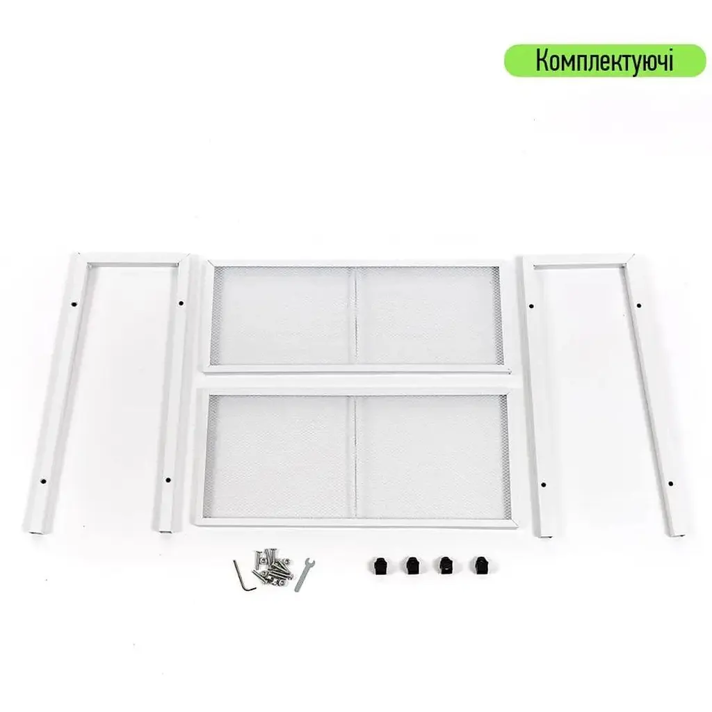 Стелаж-етажерка Wall Sticker SW-00002102 двоярусний з металу 60х26х60 см білий - фото 4