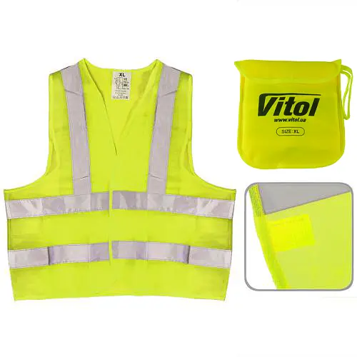 Жилет безпеки світловідбивний Vitol 116B XL жовтий (ЖБ003) - фото 2