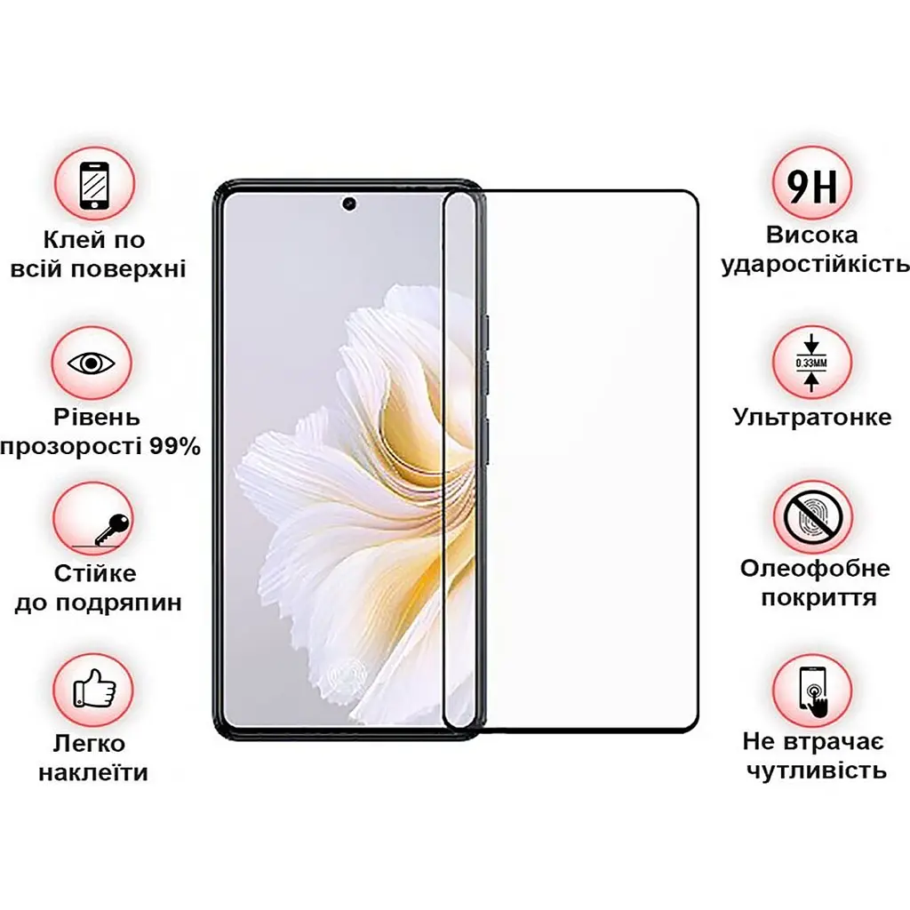 Захисне скло BeCover для Tecno Camon 20 (CK6) / 20 Pro (CK7n) Black (709745) - фото 3