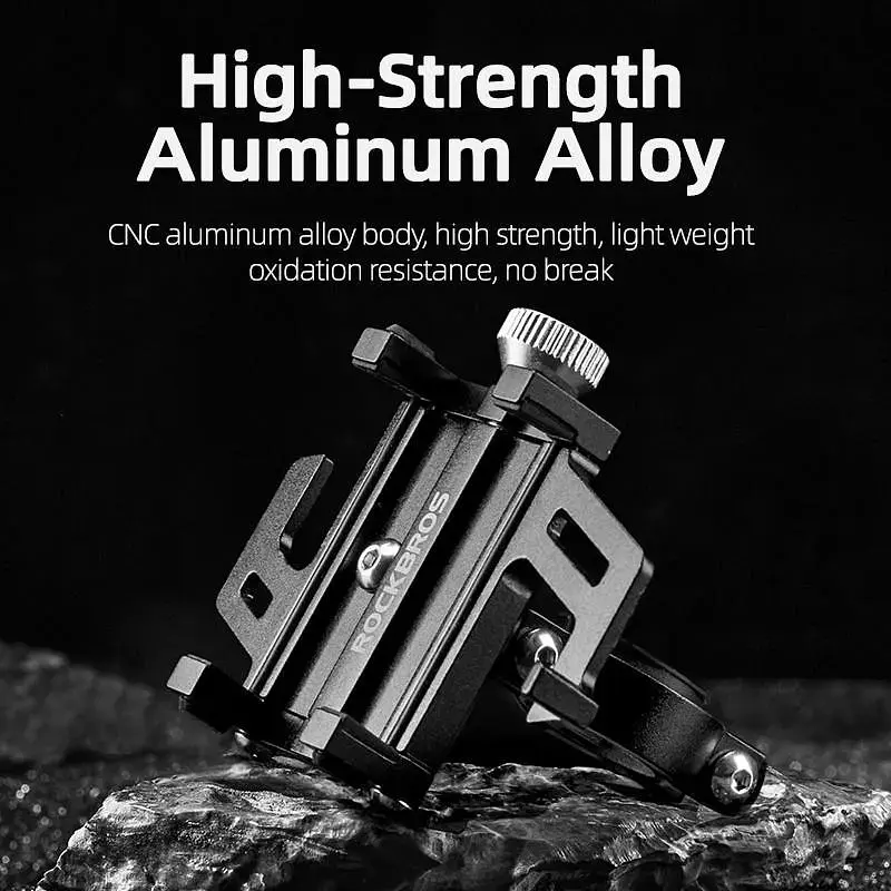 Велодержатель для телефона RockBros универсальный крепление на руль алюминиевый - фото 8