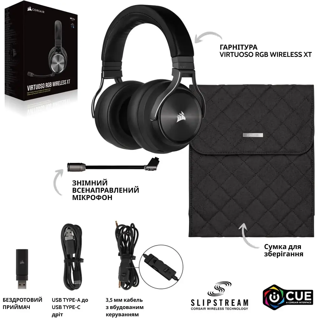 Ігрові навушники Corsair Virtuoso RGB Wireless XT (CA-9011188-EU) [148146] - фото 12