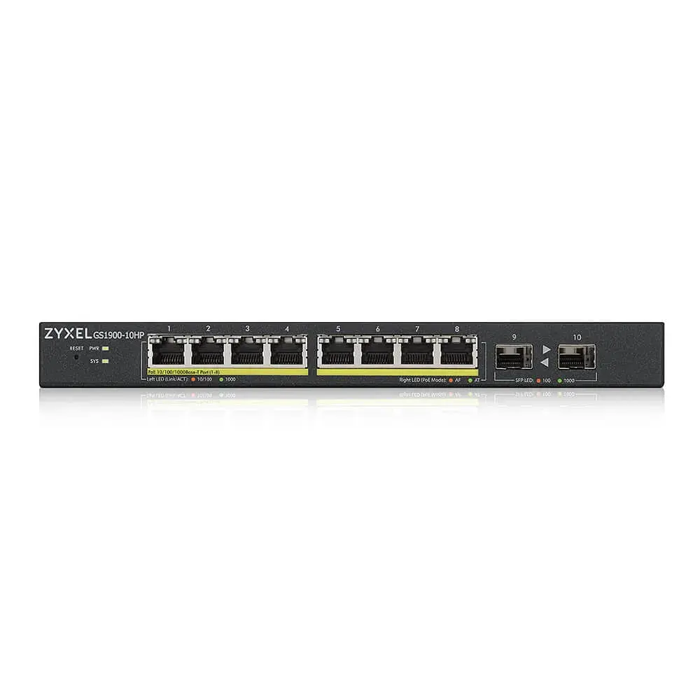 Комутатор ZYXEL GS1900-10HP (GS1900-10HP-EU0102F) - фото 3