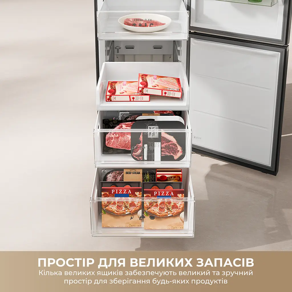 Холодильник DREAME MegaPro 201cm D class-inox - фото 8