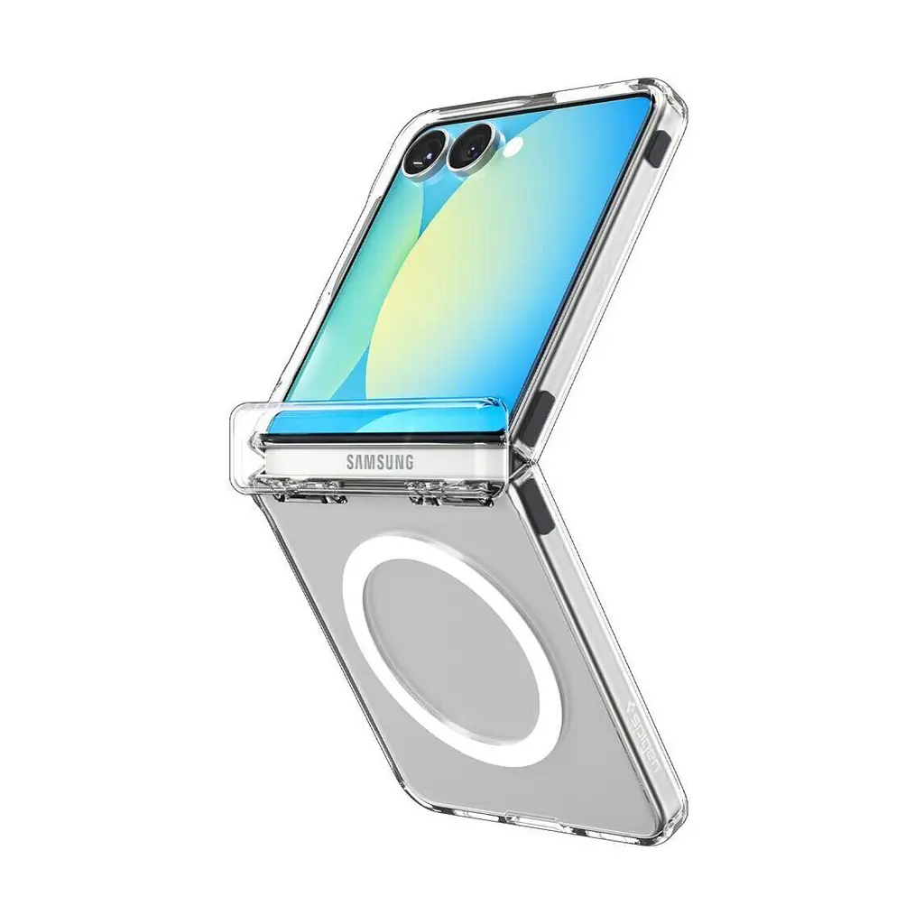 Чехол Spigen Ultra Hybrid Pro MagSafe для Samsung Galaxy Flip 7 Clear White (ACS09559) + защитное стекло - фото 3