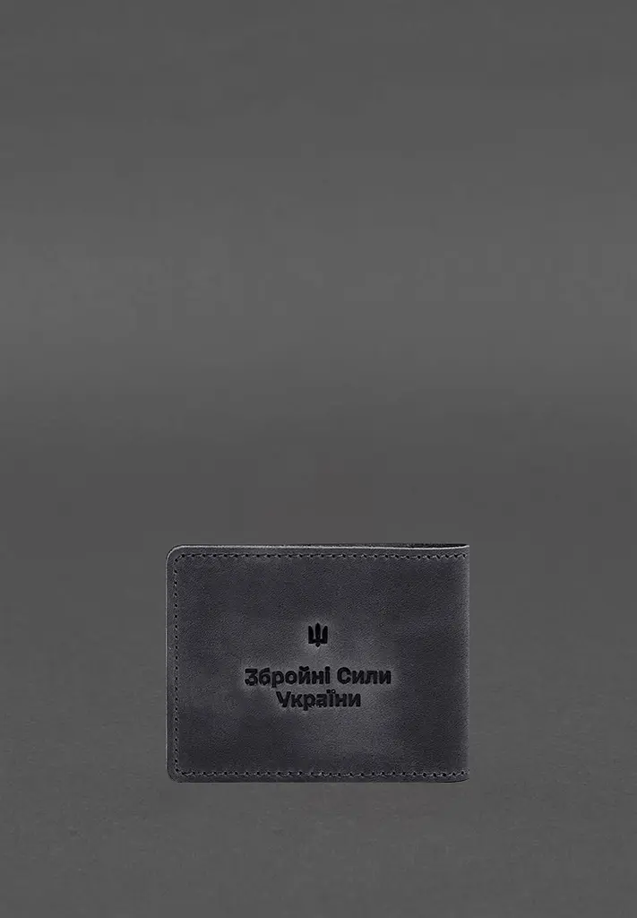 Кожаная обложка для удостоверения участника боевых действий (УБД) 2.2 синяя Crazy Horse - фото 5