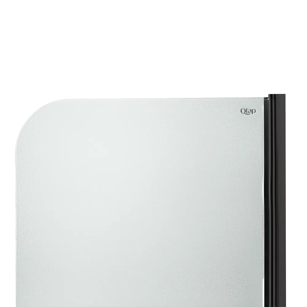 Шторка для ванни Qtap Standard BLM407513APR скло Pear 6 мм, 75x130 см, права, Права, матовий, Черный матовый - фото 3