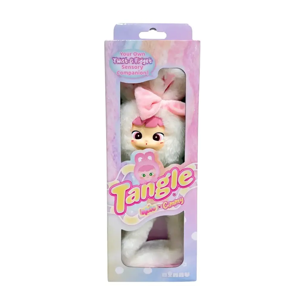 М'яка іграшка Tangle з кільцем Cimmy Fluffy Bunny Snowy (HWTANGLE01S01-WC02) - фото 3