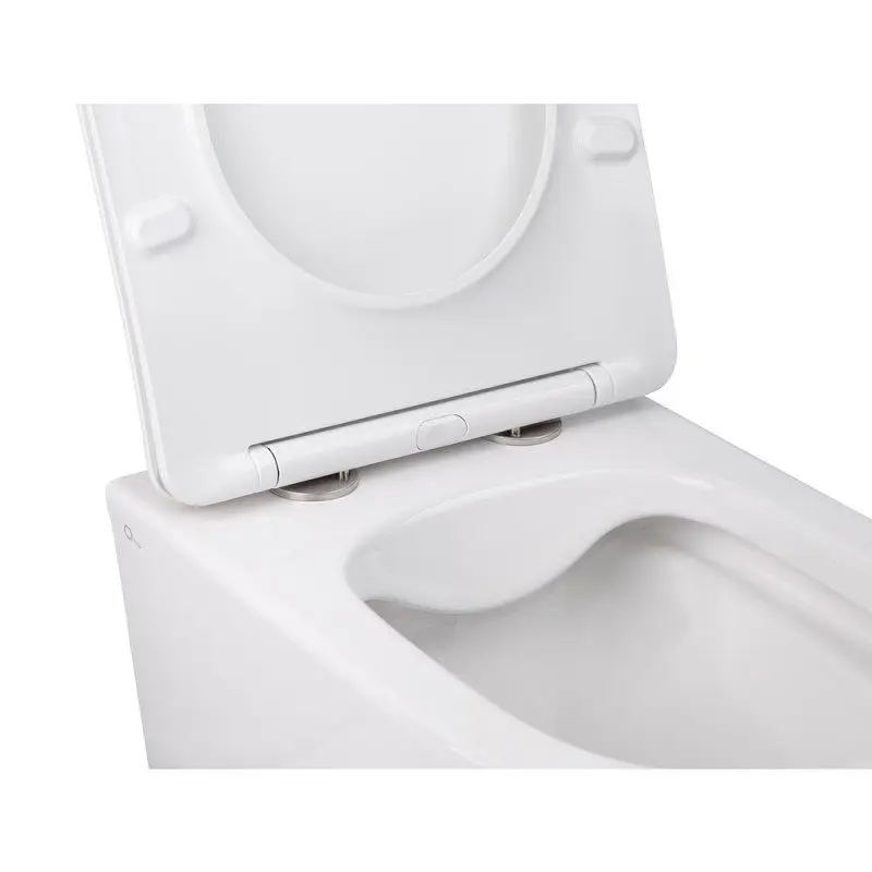 Унитаз подвесной Qtap Swan безободковый с сидением Slim Soft Close QT16335178W, Белый - фото 4