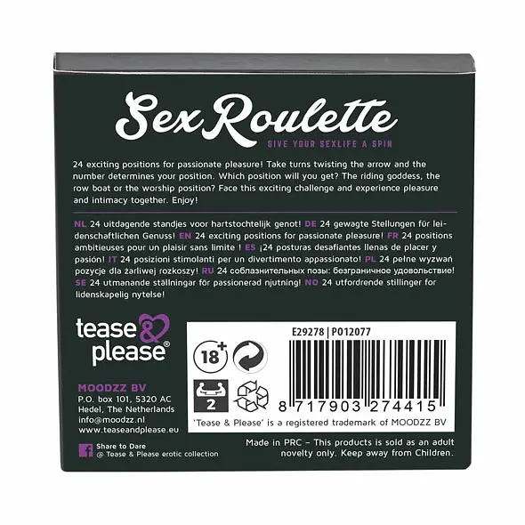 Еротична гра Tease Please Sex Roulette Kamasutra (фіолетовий) - фото 9