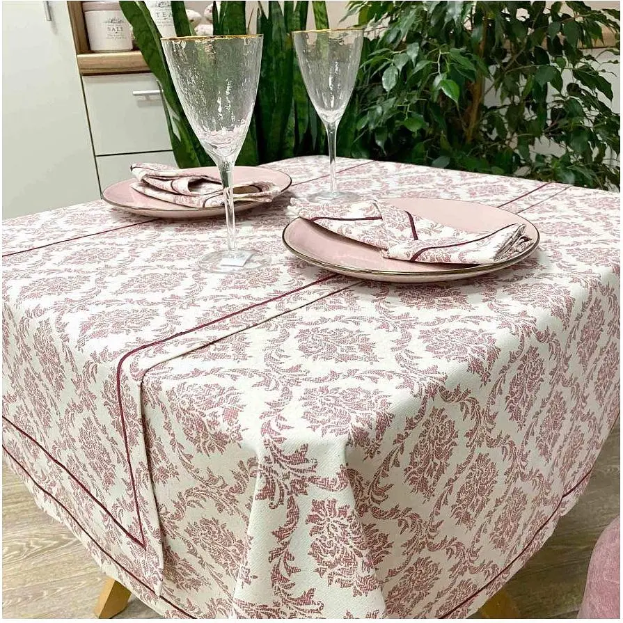 Скатертина Прованс Avantime Версаль 220х132 см бордо (17291) - фото 4