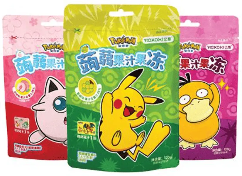 Желейні цукерки Yizhi Pokemon White Peach Flavored Konjac Juice Jelly 120г - фото 6