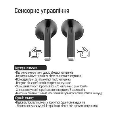 Наушники ColorWay Slim TWS-2 Earbuds Black (CW-TWS2BK) - фото 8
