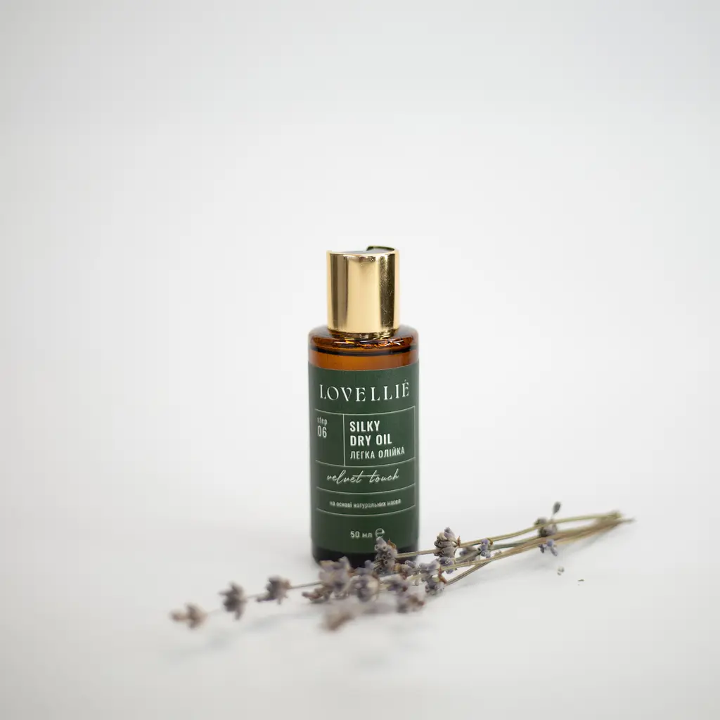 Легка фінішна олійка Оксамитовий дотик Silky Dry Oil Velvet Touch LOVELLIE 50 мл - фото 3