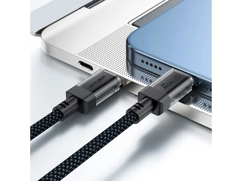 Кабель Acefast C12-03 USB-C to USB-C 60W 1.2м Black (6974316283317) - фото 4