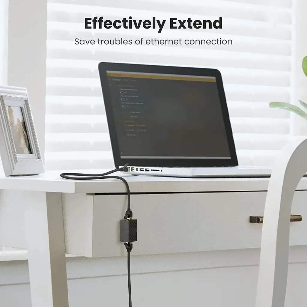 Зрощувач RJ-45 NW114 Ethernet Cable Extender Adapter Black Ugreen (20390) - фото 4