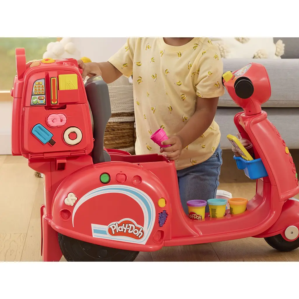 Набір для творчості з пластиліном Hasbro Play-Doh Pizza Delivery Scooter Playset (F8803) - фото 10