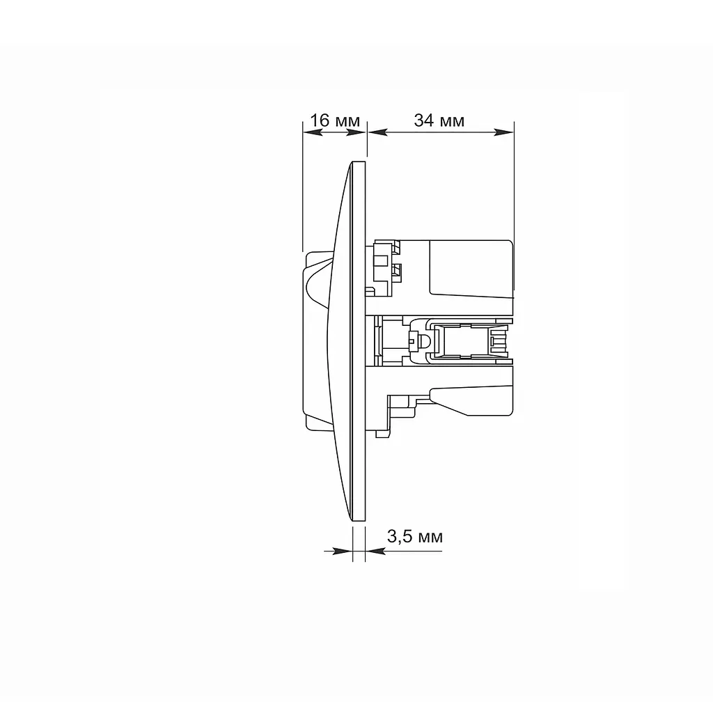 Розетка одинарна із заземленням з USB+USB-C біла VIDEX BINERA VIDEX (27862-000) - фото 6