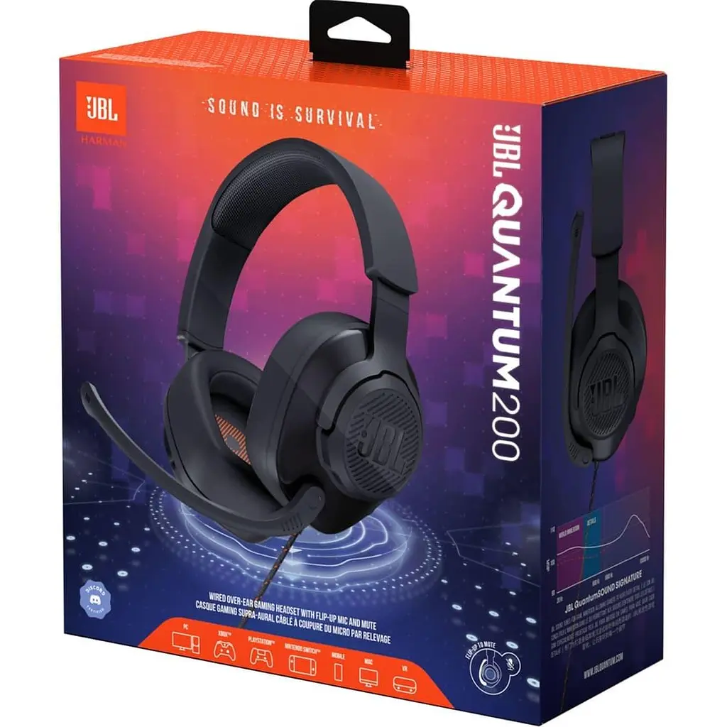 Ігрова гарнітура JBL Quantum 200 Black (JBLQUANTUM200BLK) - фото 9