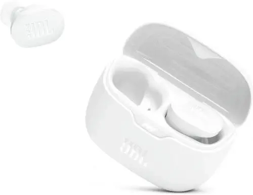 Навушники бездротові JBL Tune Buds, White, Bluetooth, мікрофон, акумулятор 70 mAh, чохол з функцією зарядки, технологія "JBL Pure Bass Sound" (JBLTBUDSWHT) - фото 5