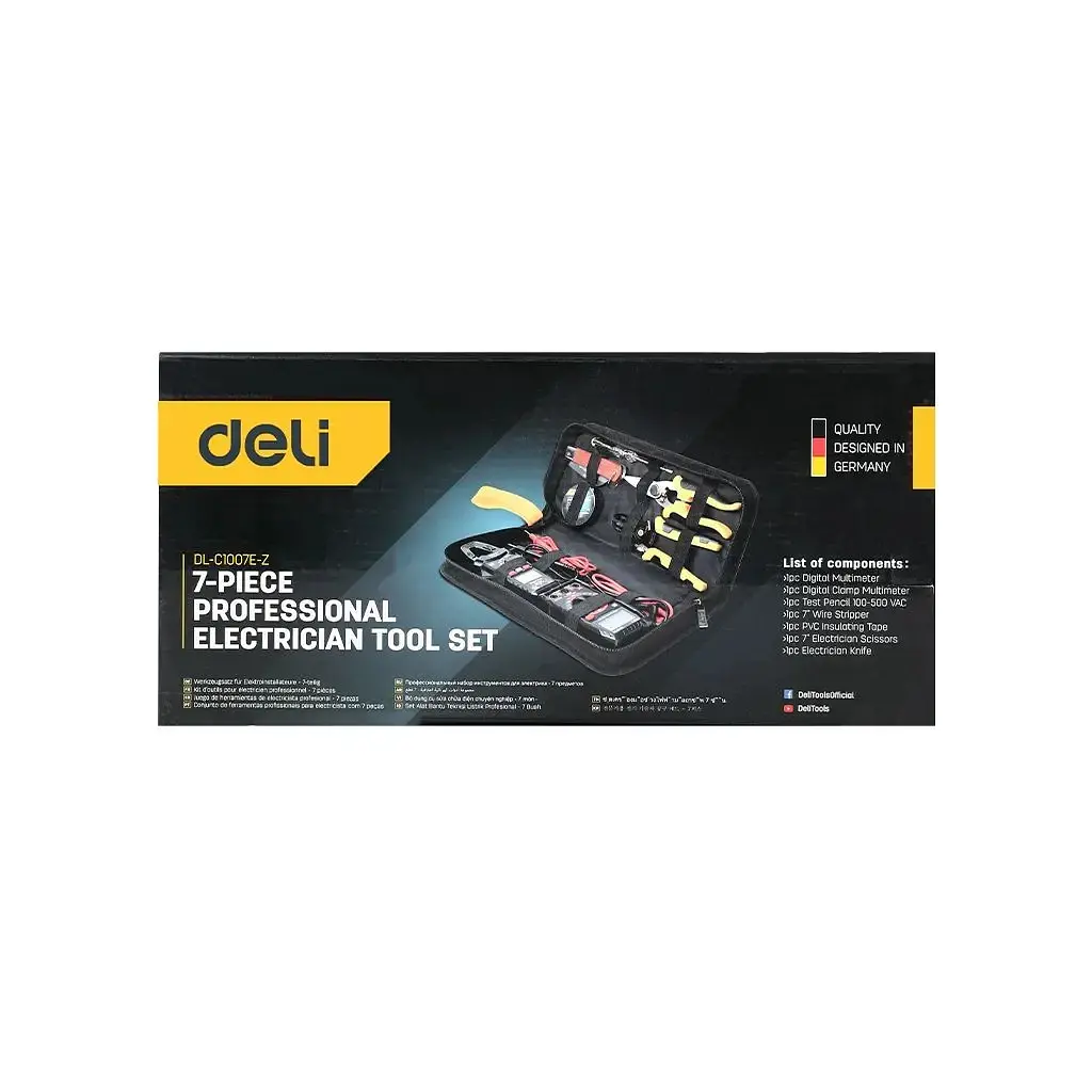 Набір інструментів Deli для електрика 7 шт. (EDL-C1007E-Z) - фото 3