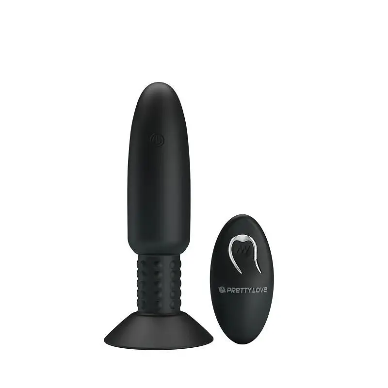 Для xtra pleasure Plug Black - Анальна пробка з вібрацією Pretty Love Beaded, 14,6х3,6 см, чорний