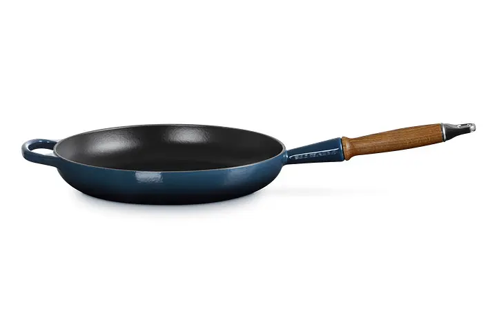 Сковорода універсальна Le Creuset Signature Wooden Handle Frying Pan 28 см синя 20258281290422 - фото 2
