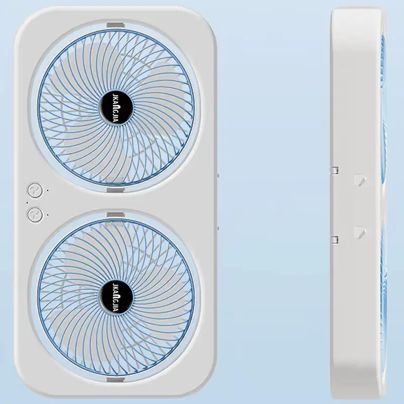 Настільний вентилятор F105 Dual-Fan Design 1800mAh Blue - фото 2
