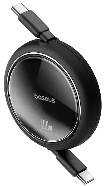 Кабель Baseus Free 2 Draw Mini Retractable Charging Cable Type-C to Type-C 100W 1m P10364500111-00 Black - фото 2