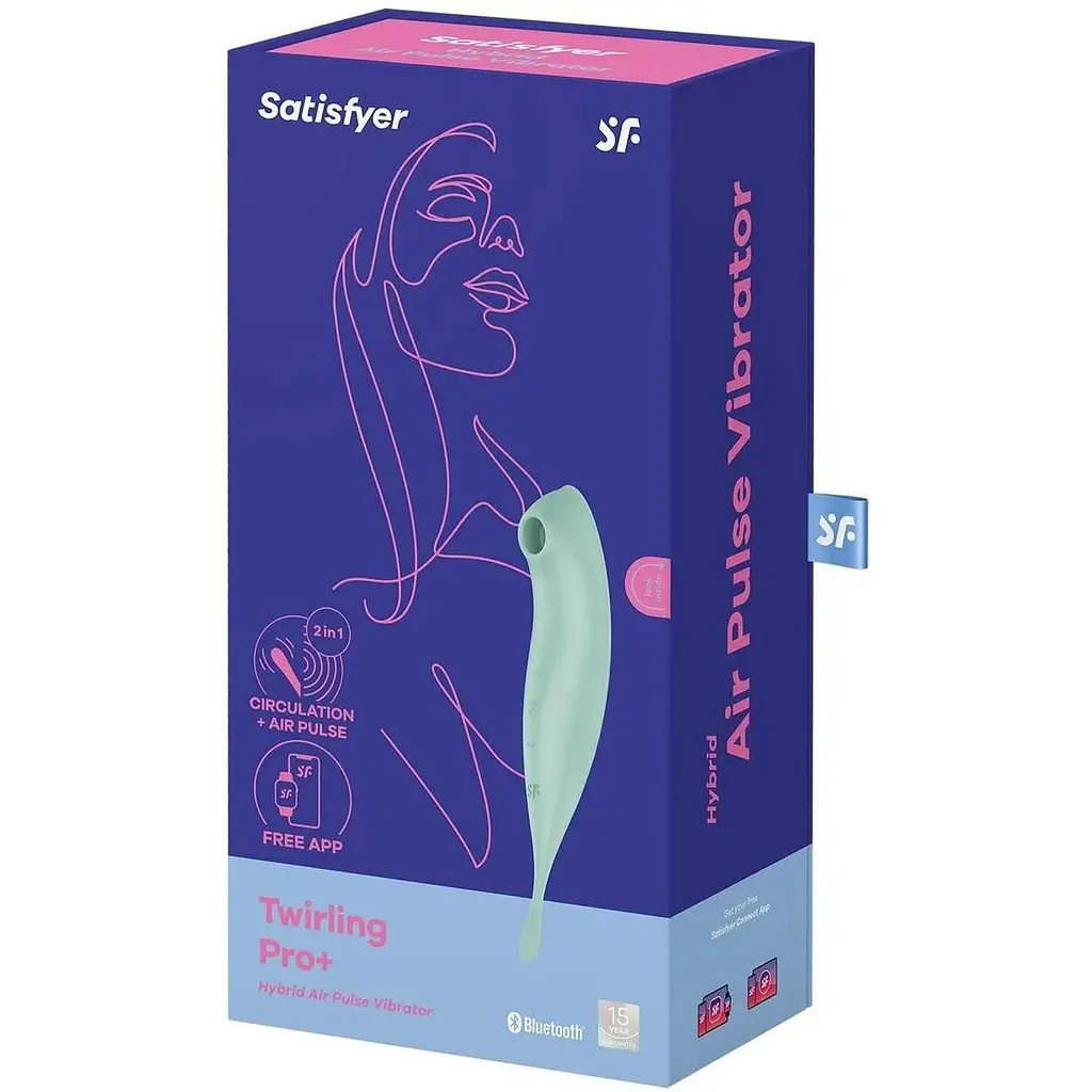 Вакуумный вибратор Satisfyer Twirling Pro+ вакуумный вибратор Мятний - фото 7