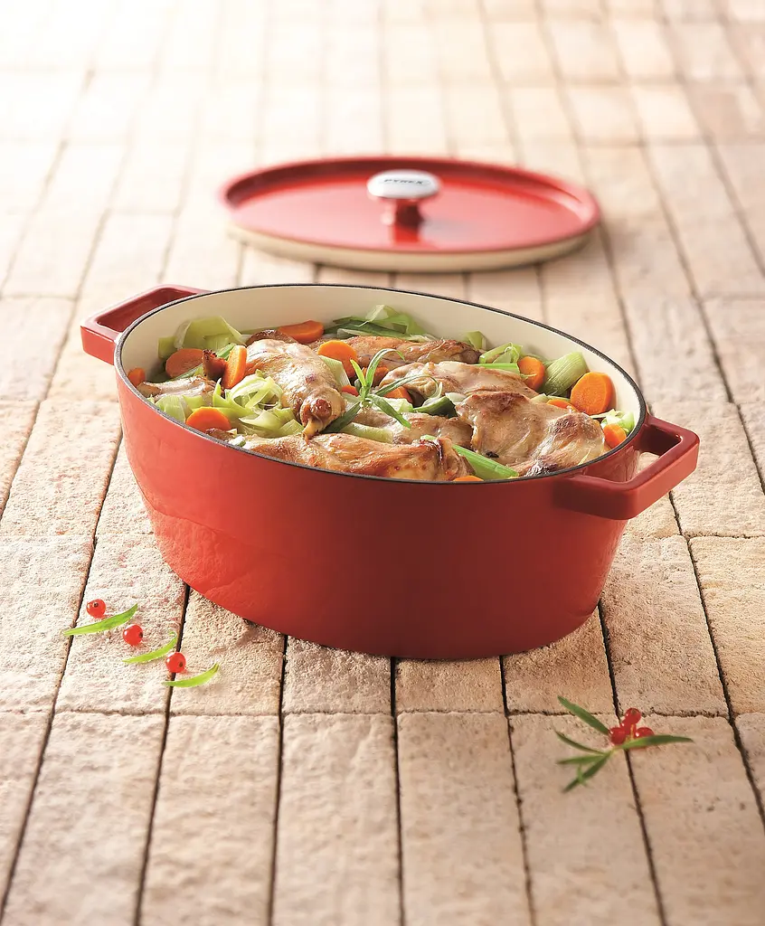 Каструля Pyrex Slow Cook red, (6 л) (7250679) - фото 2