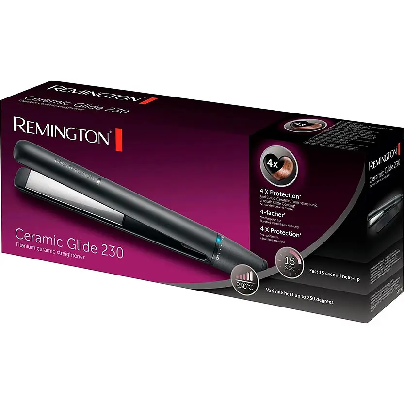 Випрямляч для волосся Remington S3700 Ceramic Glide 230 чорний (45644560100) - фото 2