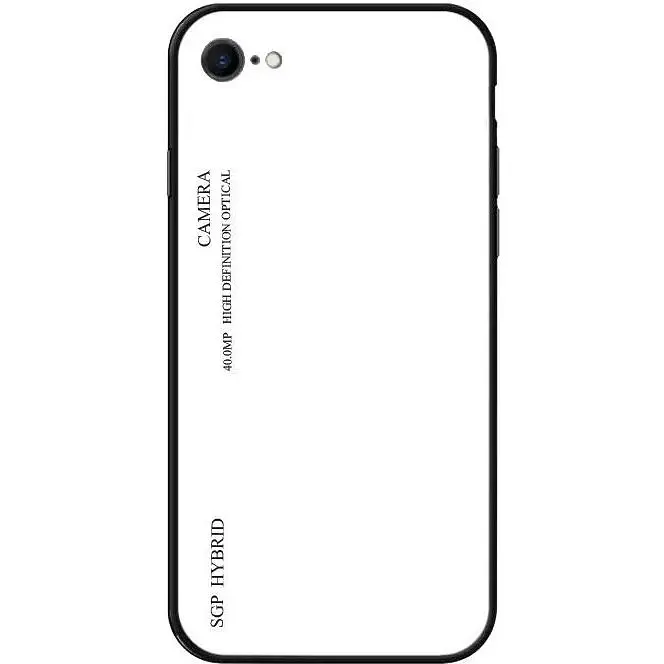Чехол бампер Primo Gradient Glass для Apple iPhone 7 / iPhone 8 / SE 2020 / SE 2022 White - фото 2