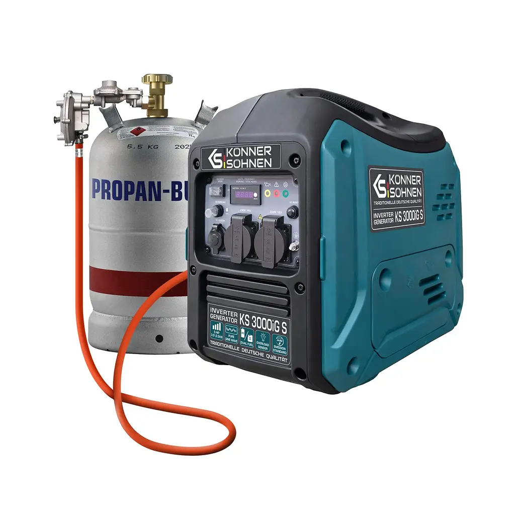 Генератор газобензиновий інверторний Konner&Sohnen KS 3100iG S, LPG 230В, 3.1кВт, ручний стартер, 22кг