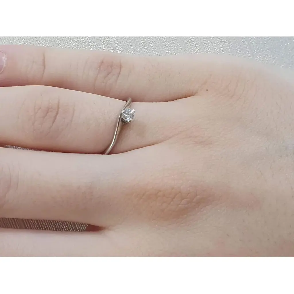 Серебряное кольцо Агни Флокс с фианитом. 1152Р-CZ 15 - фото 2