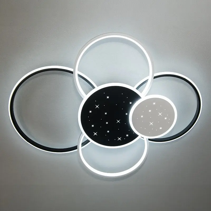 LED люстра модерн 2448WH+BK dimmer - фото 4