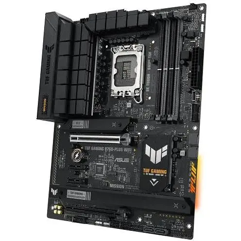 Материнська плата Asus TUF Gaming LGA1700, B760-PLUS WIFI, B760, 4xDDR5, Int. Realtek 7.1, Realtek 2.5Gb, WiFi 6, Bluetooth 5.2, 7xUSB3.2/3xUSB2.0, HDMI/DP, ATX - фото 4