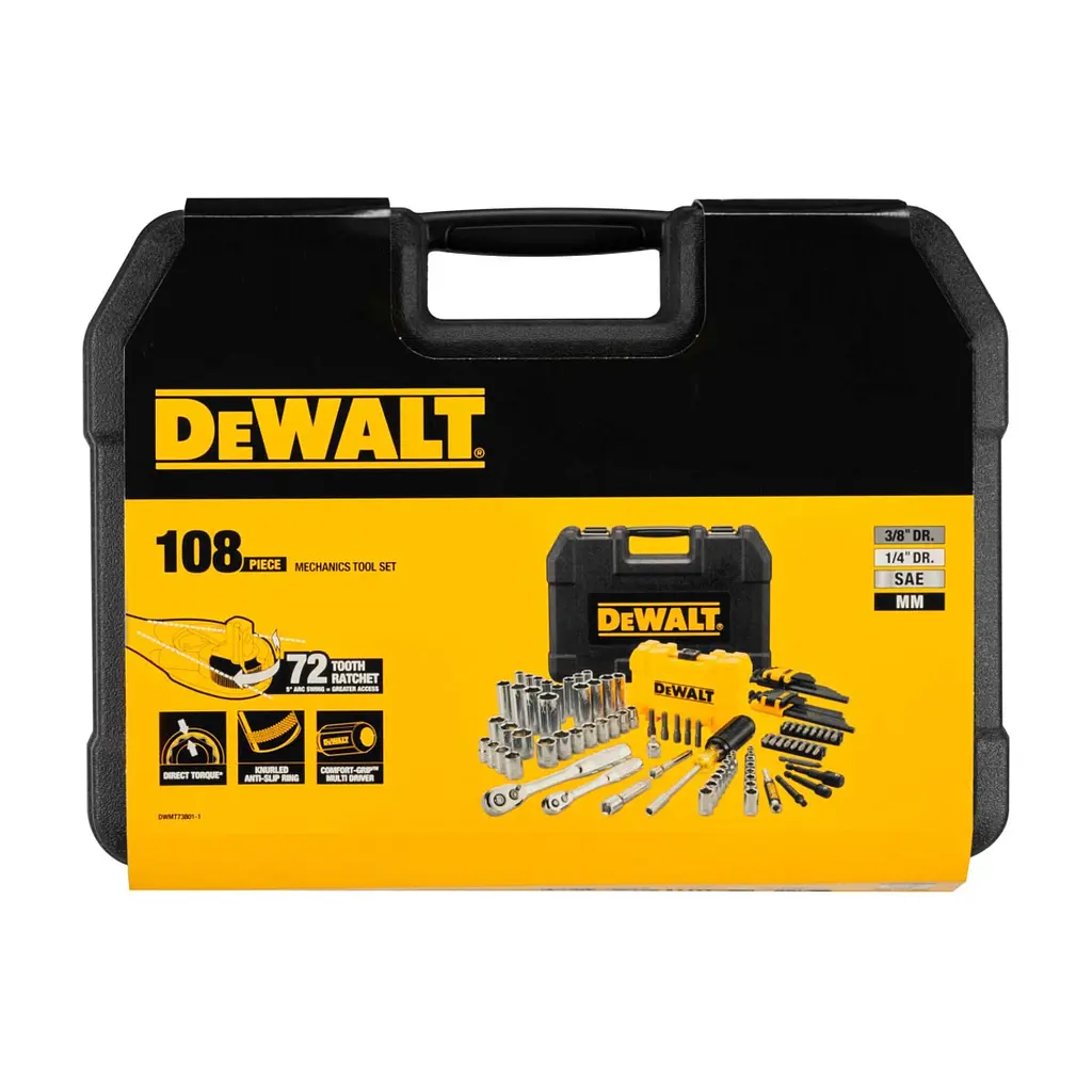 Набір інструментів DeWALT 1/4" та 3/8", 108 шт. (DWMT73801-1) - фото 3