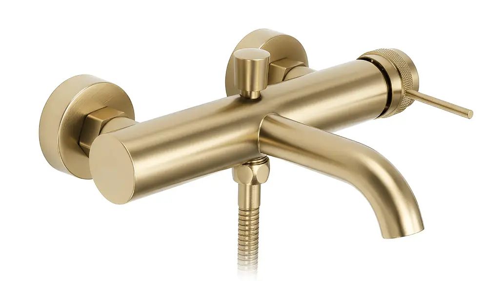 Змішувач для ванни Rea Lungo Grip brushed gold REA-B6398 - фото 4