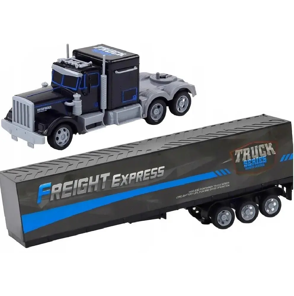 Іграшкова радіокерована фура Freight Express з причепом, 58 см, підсвічування, акумулятор 4.8V, вантажівка на пульті - фото 7