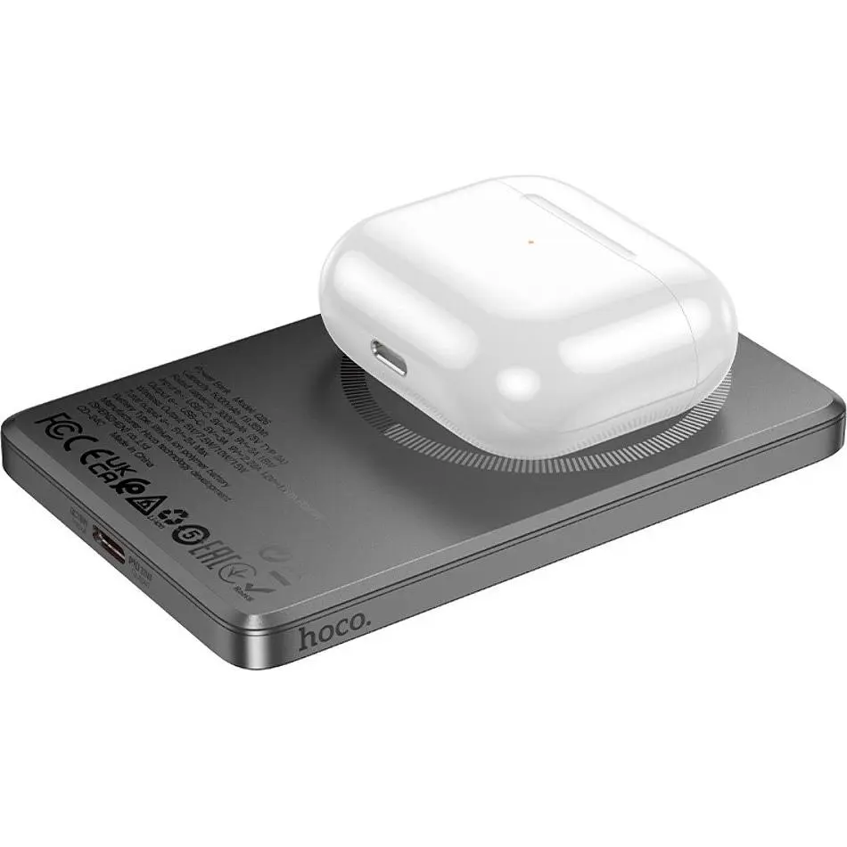 Зовнішній акумулятор Hoco Q26 Joy MagSafe 5000 mAh 20W Metal Gray [117331] - фото 3