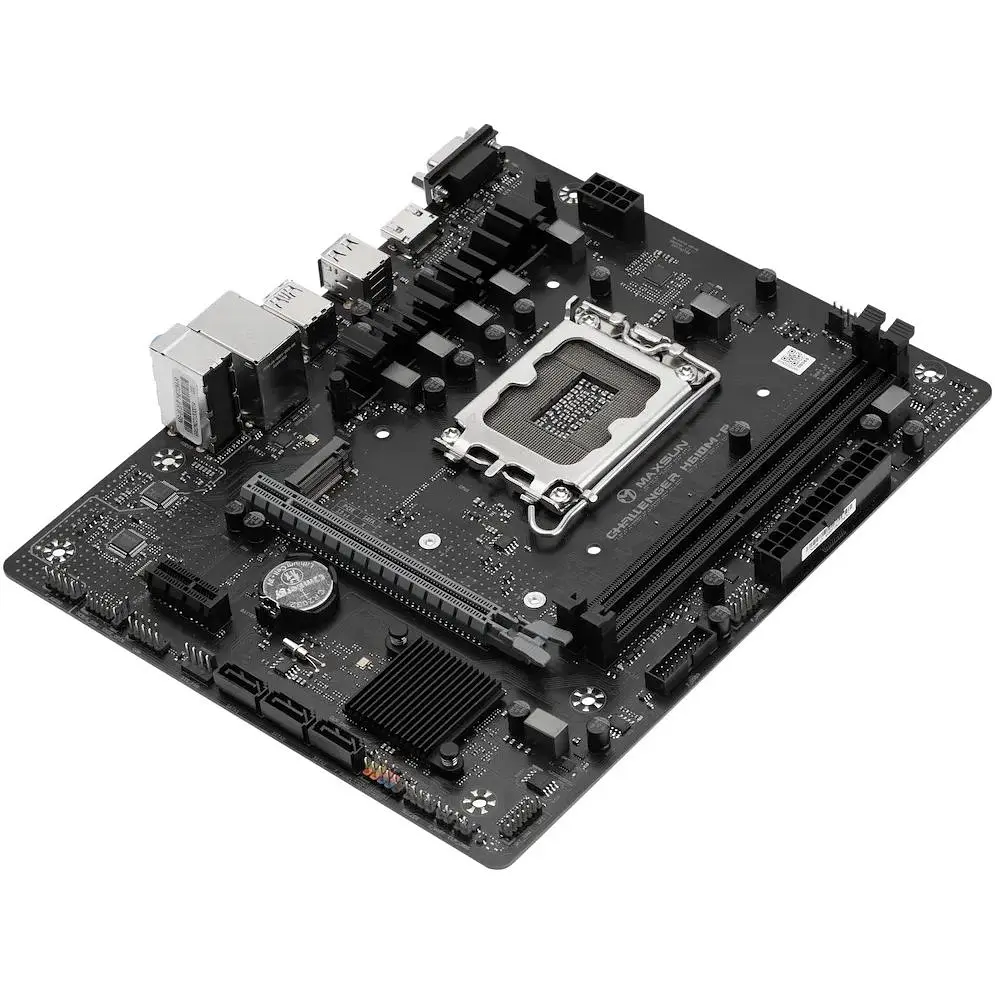 Материнська плата Maxsun LGA1700, Challenger H610M-R V2, H610, 2xDDR4, Int.Video(CPU), 3xSATA3, 1xPCI-E 16x 4.0, 1xPCI-E 1x, M.2 3.0, RTL8111H, 2xUSB3.2/2xUSB2.0, VGA/HDMI, MicroATX (MS-Challenger H610M-R V2) - фото 5